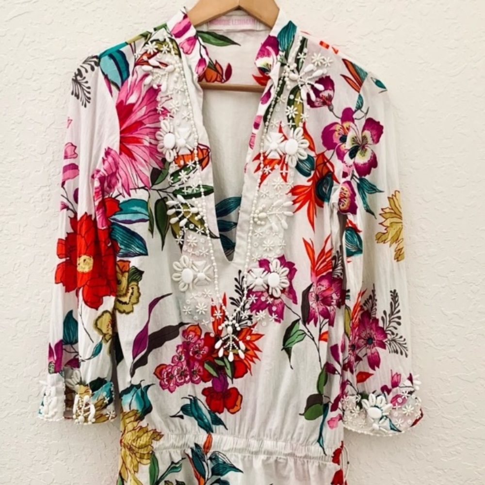 Monique Leshman Embroidered Floral Top